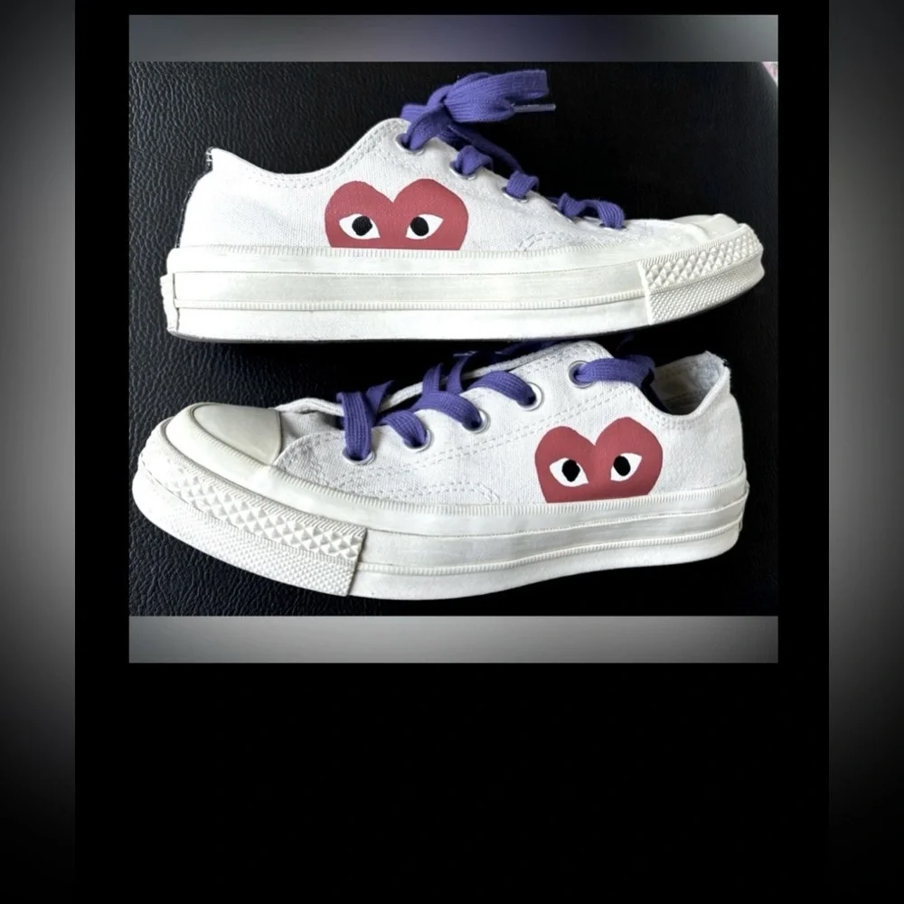 Converse x Comme Des Garçons Sneakers Low Top Style 150207C Milky White Size 5